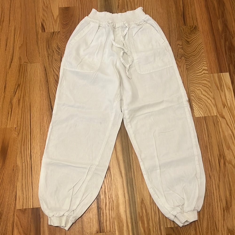 White Linen Pants Junior Small